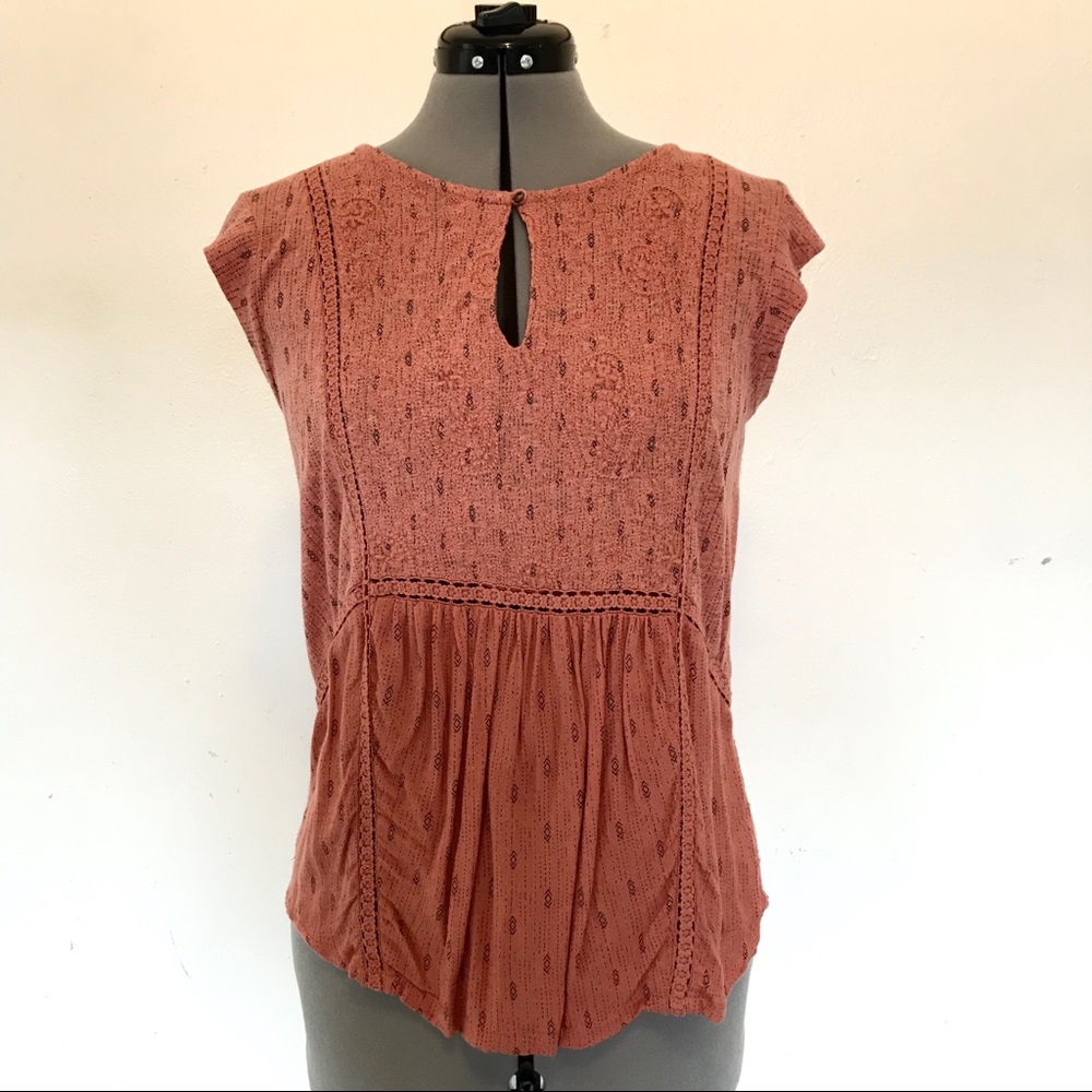 Lucky Brand size small pink boho tunic top